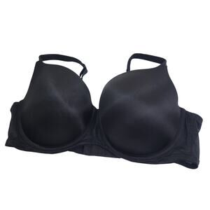 Cacique Underwire Balconette Bra Black Boost Full Coverage Adjustable Size 42DDD